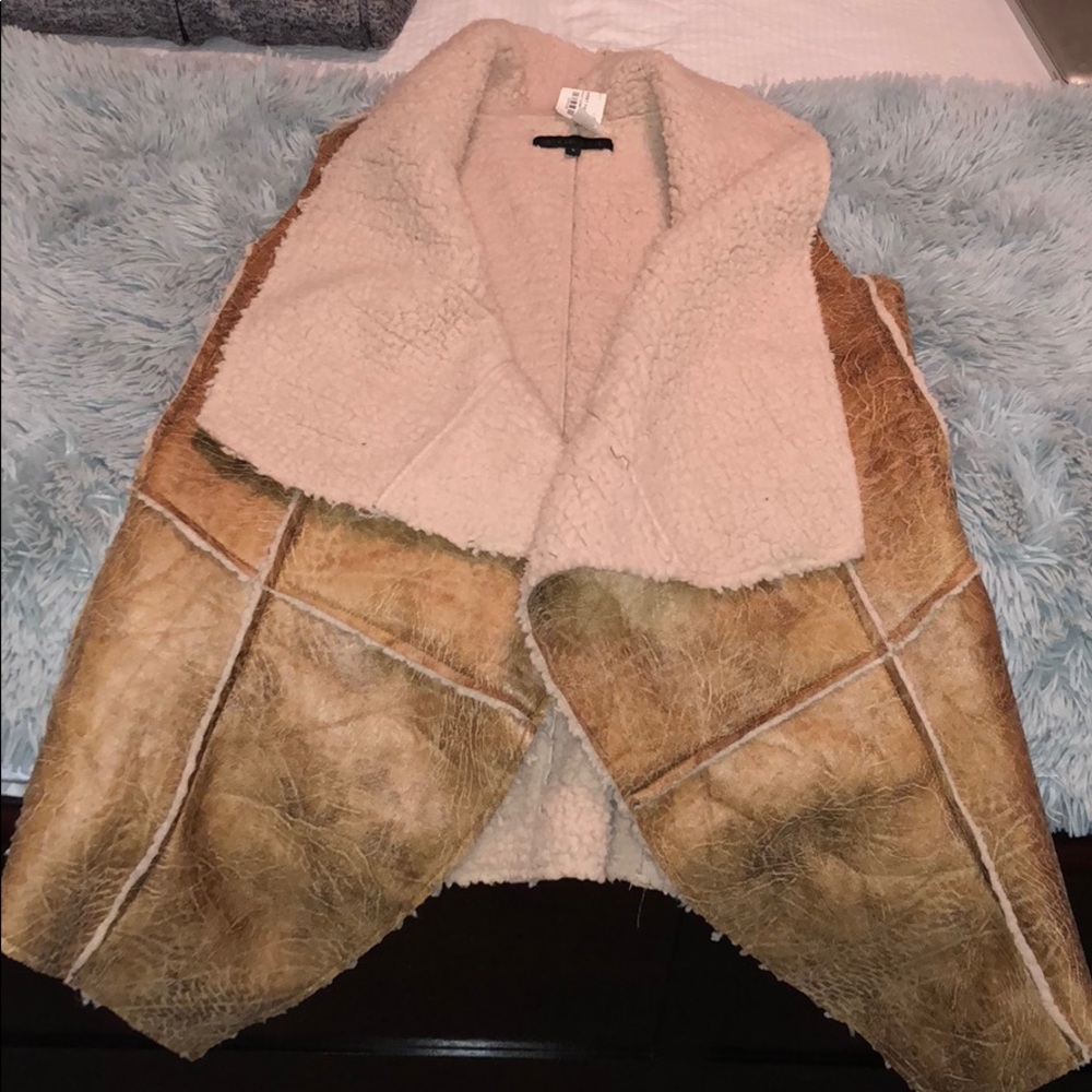 Leather/fur vest